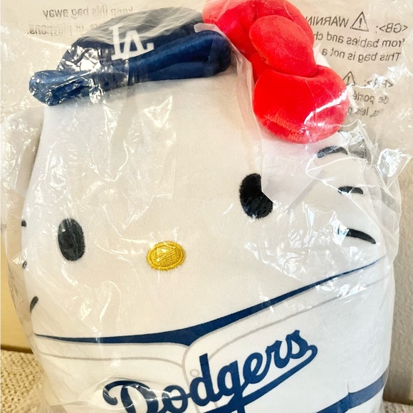 Sanrio Hello Kitty Dodgers Plush - White Blue Red